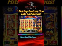 Picking Feature, Nice Line Hit and Bonus in Abundant Fortune slot #shinobislots #shorts #shortfeed