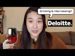 Deloitte New Grad Consulting Interview Experience (Interviewing while drinking with 50+ people??)