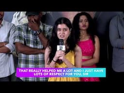 Aishwarya Sharma thanks guru Kishore Namit Kapoor at a press conference for debut film Drinker Sai