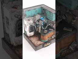 Fallout inspired miniature kitchen. #diorama #fallout #kitbash #scratchbuild