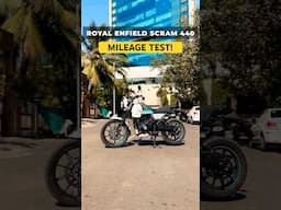 Royal Enfield Scram 440 Mileage Revealed! BikeWale #shorts