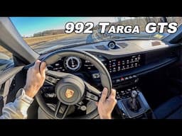 2024 Porsche 911 Targa 4 GTS Manual - Driving the Topless Flat 6 (POV Binaural Audio)