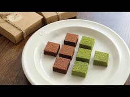 Nama chocolate cơ bản và trà xanh - chi tiết cách làm | Basic and matcha nama chocolate