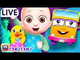 Wheels on the Bus with Baby Taku & Friends + More Toddler Learning Videos by ChuChu TV - LIVE