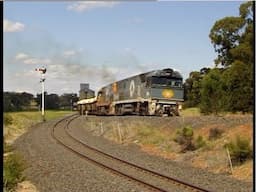 Australian diesel locomotives NR99 & NR60 - Cobar ore train - Narromine to Ulan - January 2000