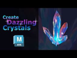 💎Create Dazzling Crystals in Maya | Easy and Fast Tutorial | Model, Texture, Light & Render