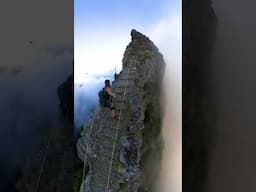 The Stairway to Heaven on Madeira Island in Portugal! Would you hike here? #madeiraisland #madeira