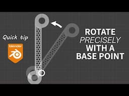 Rotate precisely with a base point in Blender - Quick Tips