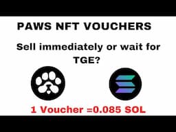 PAWS NFT VOUCHERS || SELL OR WAIT FOR TGE?