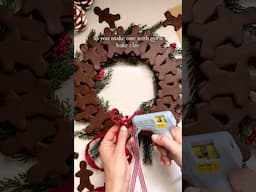 Clay gingerbread wreath 🎄 #christmasdecor #diychristmasdecor