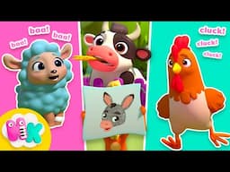 Farm Animal Sounds Song for Toddlers 🐮🐔 Kids Educational Cartoons | HeyKids Nursery Rhymes