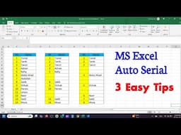 How to get auto serial number in excel | এক্সেলে সিরিয়াল নাম্বার দেওয়ার নিয়ম