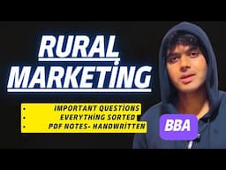 Rural Marketing For BBA 5th Semester | Important Questions