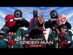 What If SPIDER-MAN Bros join SQUID GAME | End Game (GONGGI, Spinning, Marble balls)