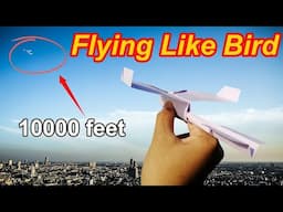 how to make the BEST paper airplane fly like bird, Cómo hacer un avión papel para que vuele siempre