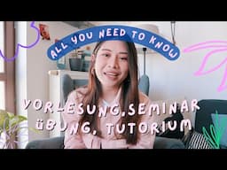 "Vorlesung, Seminar, Übung, Tutorium" explained - German Uni: All You Need To Know