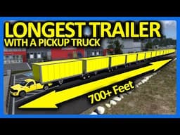 I Towed a 700 Foot Trailer With a Pickup Truck!! (American Truck Simulator)