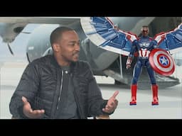 Anthony Mackie REACTS to Captain America Action Figure & Thanks His Teachers (Exclusive)