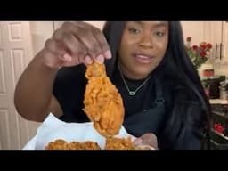 Eat Spicy with Tee Fried Chicken Recipe and Mukbang | Best Fried chicken Thanksgiving recipe