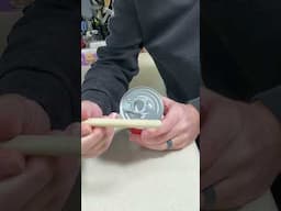 HOW TO OPEN A CAN WITH A PULL TAB EASILY Without Breaking a Nail or Hurting Your Finger #Shorts