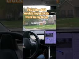 Tesla FSDBeta v12.3 Avoids Truck in my lane!