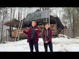 Winter Weekend At The Off Grid Cabin | Unwanted Visitors