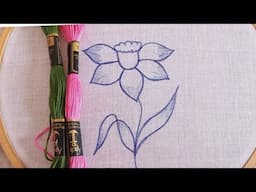 Beautiful flower embroidery/ hand embroidery for beginners