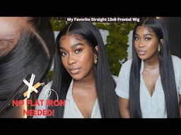 Lace Where? My Go To 13*6 Straight Frontal Wig Easy Install | Straight Out The Box | Alipearl Hair