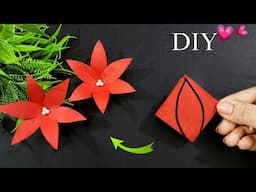 Easy Paper Flower Craft | How To Make Paper Flower Easy | Paper Flower Making Step By Step