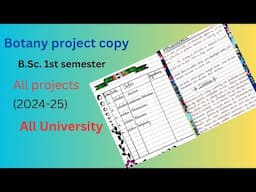 bsc botany project file 1st sem,#bsc ki practical copy, 1st sem botany project file, all University