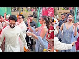 Rahul Preet Singh Dance With Hubby Jackky Bhagnani In Dewar Vicky Bhagnani Baraat