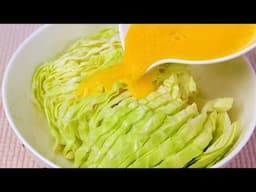 Cabbage with eggs tastes better than meat!  Simple and Delicious Breakfast Recipes