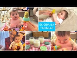 6AYLIK BEBEĞİMLE GERÇEK BİR GÜNÜM👶BİR GÜNDE NELER YEDİRİYORUM/İLK TADIMLAR