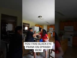 Fake black eye prank on my mom #shorts