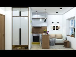 TINY APARTMENT 239sqft ( 22.2sqm MICRO APARTMENT TOUR ) | SPACE SAVING IDEAS | NOTHING TOO SMALL