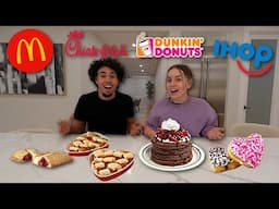 TRYING NEW VALENTINES DAY ITEMS FROM FAST FOOD RESTAURANTS!!