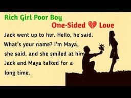 Learn English Through Story 👍 🍀 Rich Girl Poor Boy - Love Story - Level 2 | English Listening