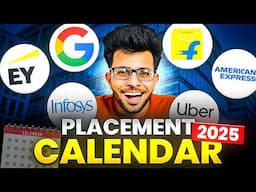 Placement and Internship Calendar 2025 | OFF CAMPUS Placements | Which company hires When? 👨🏻‍💻✅