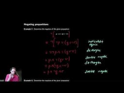 Propositional Logic 8 - Example of Negating a Statement