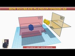 Create VP (Vertical Plane) and HP (Horizontal Plane) in Tinkercad | Learnwithnikhil