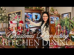 ✨CHRISTMAS DECORATE WITH ME: DINING NOOK & HUTCH STYLING IDEAS🎄2024 Holiday Decorating