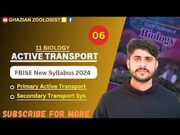 Active Transport System Class 11 | Federal Board 2024| Cell and Sub Cellular Structures