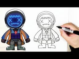 ASTRO JACK | How to draw Fortnite #stayhome and draw #withme by#nayuch