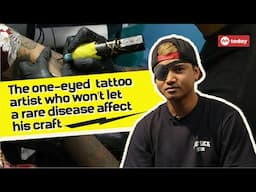 The one-eyed tattoo artist who won't let a rare disease affect his craft