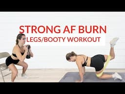 BEGINNER LEGS/BOOTY WORKOUT-Using Dumbbells and a Booty Band! Test the new STRONG AF BURN PROGRAM!