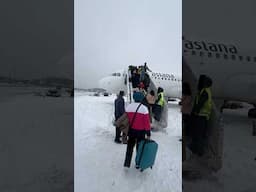 Snowfall At Almaty Airport #almaty #snowfall #trending #shorts