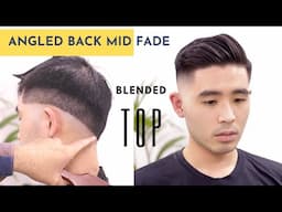 Mid fade tutorial | How to blend Straight hair (Asian hair) Full detailed video.