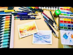 How to paint mixed media landscapes