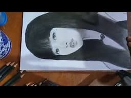 Blackpink Lisa Charcoal Drawing | Leighton Del Rosario | angegelic