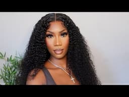 QUICK & EASY! PRE PLUCKED CURLY 5x5 CLOSURE WIG GLUELESS INSTALL | BEGINNER FRIENDLY | WESTKISS HAIR